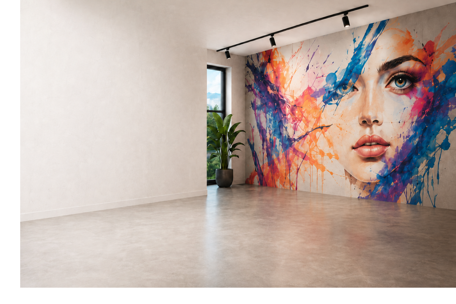 Final printed wall artwork